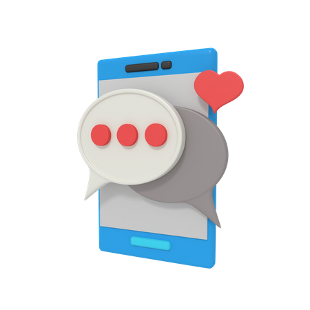 Cuadro de chat telefónico  3D Icon