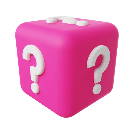 Cuadro de signo de interrogación  3D Icon