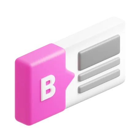 Cuadro de lista b  3D Icon