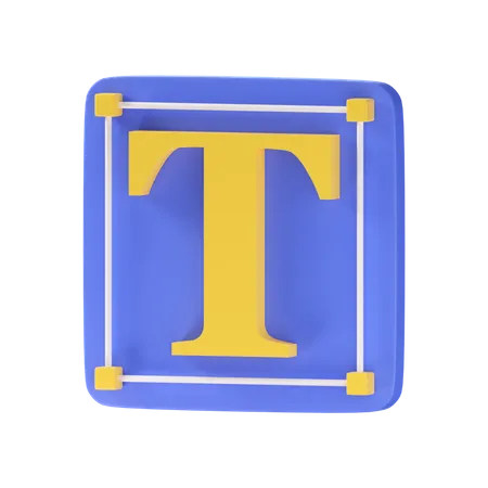 Caja de texto  3D Icon