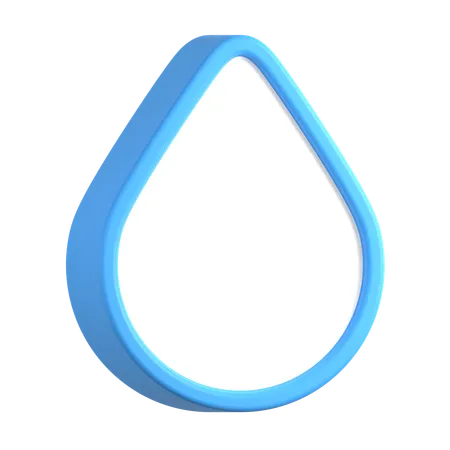 Cuadro de texto de gota de agua  3D Icon