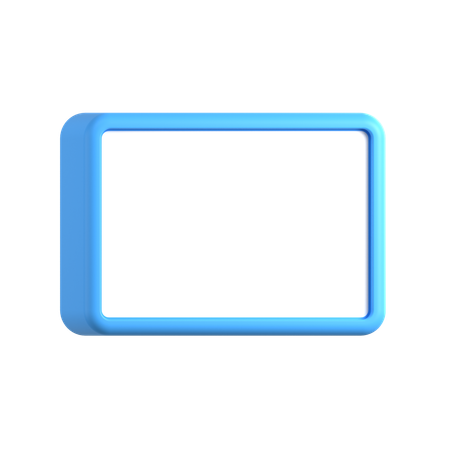 Cuadro de texto rectangular  3D Icon