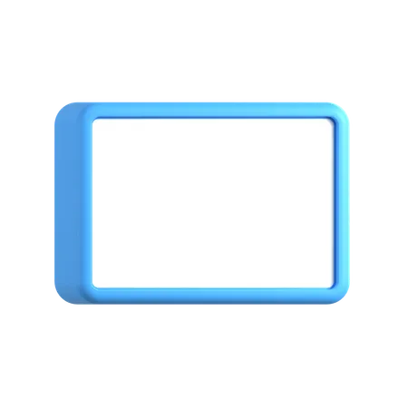 Cuadro de texto rectangular  3D Icon