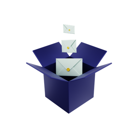 Cuadro que contiene el correo electrónico  3D Icon