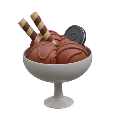 Cuatro bolas de helado  3D Icon