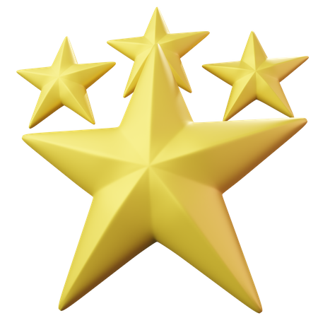 Cuatro estrellas  3D Icon