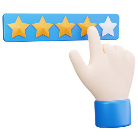 Cuatro estrellas  3D Icon