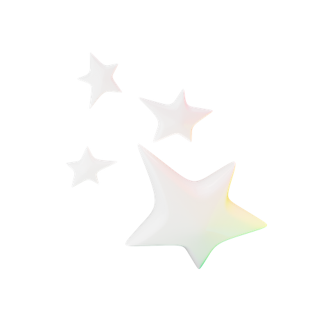 Cuatro estrellas  3D Icon