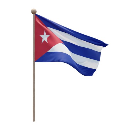 Cuba Flagpole  3D Icon