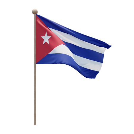 Cuba Flagpole  3D Icon