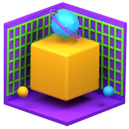 3Dキューブ  3D Icon