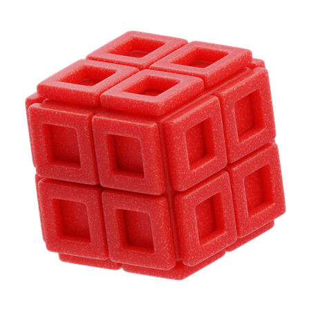 Cube à cadre ouvert  3D Icon