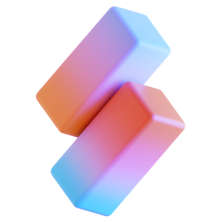 Cube Abstract Gradient Shape  3D Icon