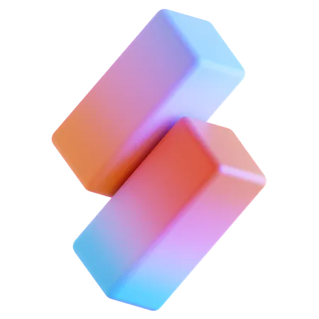 Cube Abstract Gradient Shape  3D Icon