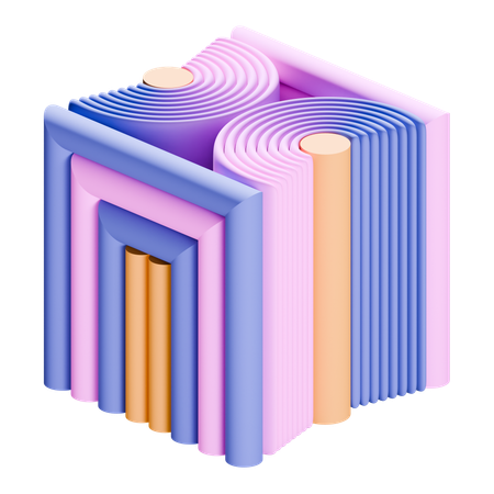 Cube abstract shape  3D Icon