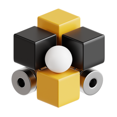 Cube Abstract Shape 2  3D Icon