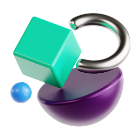 Cube Abstract Shape  3D Icon