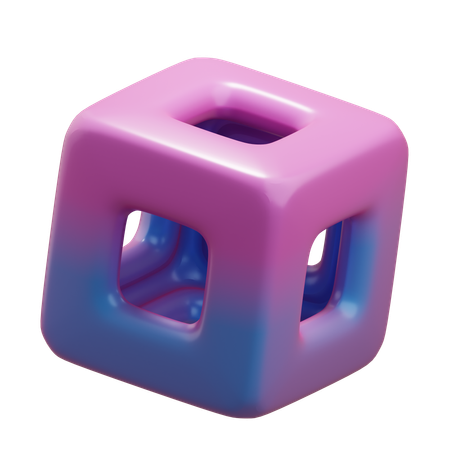 Cube abstrait  3D Icon