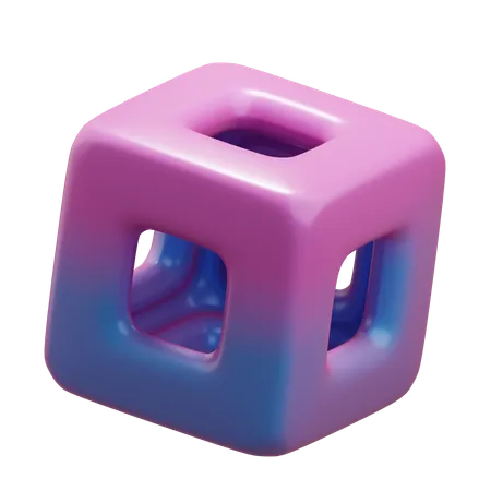 Cube abstrait  3D Icon