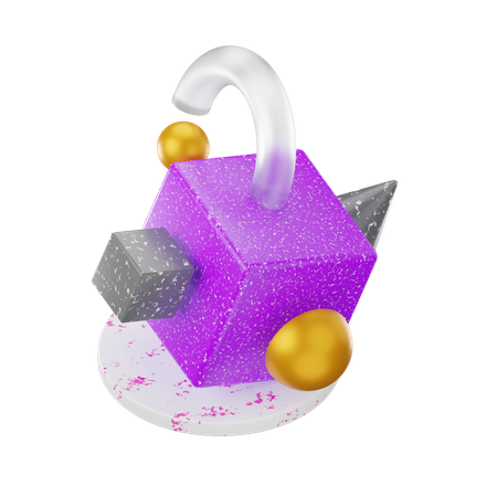 Cube abstrait  3D Icon