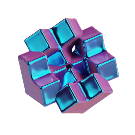 Corail cube abstrait  3D Icon