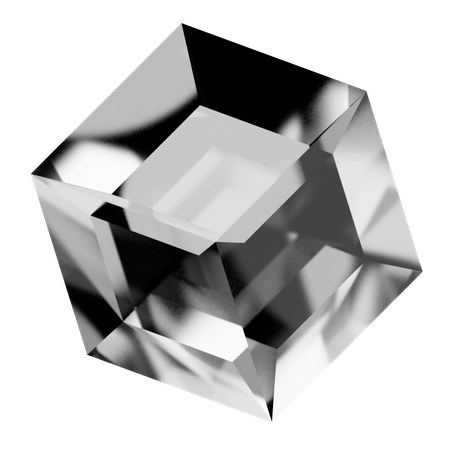 Forme de verre abstraite cube  3D Icon