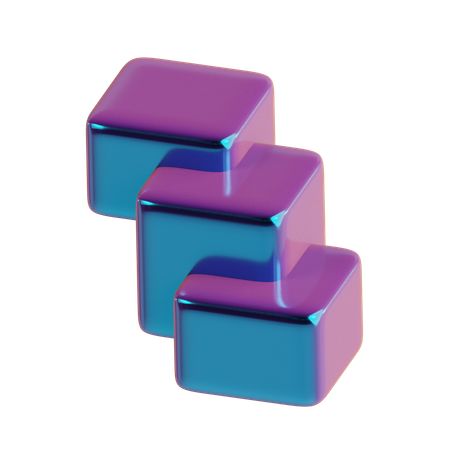 Escaliers en cube abstraits  3D Icon