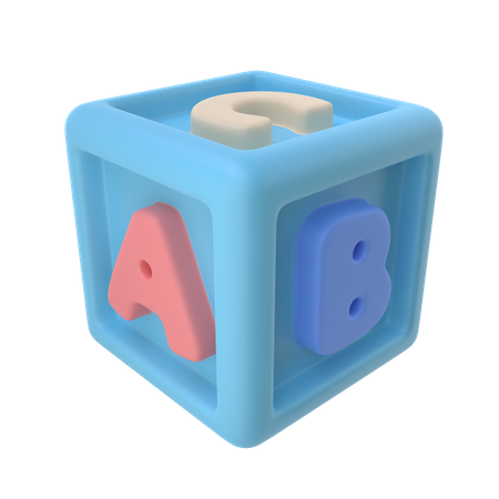 Cube alphabétique  3D Icon