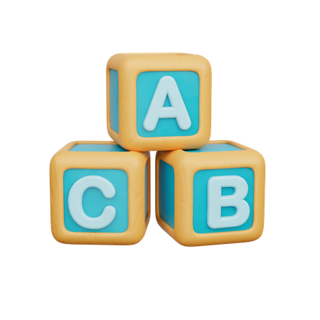 Cube alphabétique  3D Icon