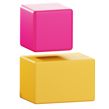 Cube And Cuboid Shape  3D Icon