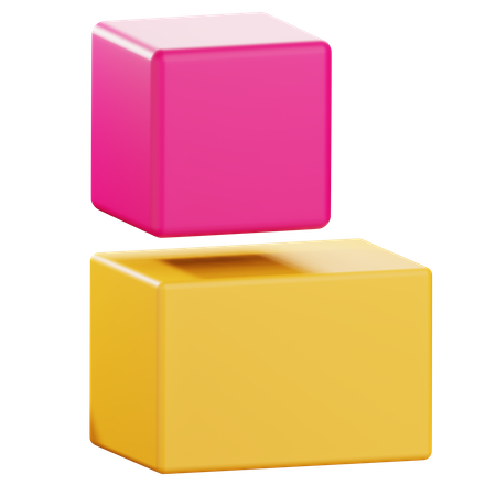 Cube And Cuboid Shape  3D Icon
