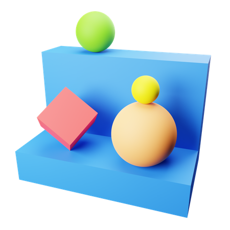 Cube and Sphere Abstract shape  3D Icon