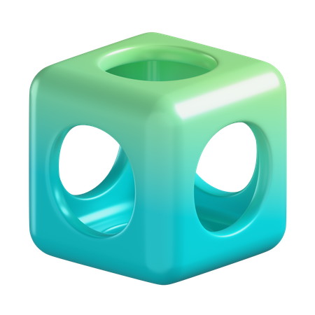 Cube avec des trous  3D Icon