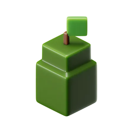 Cube Avocado  3D Icon