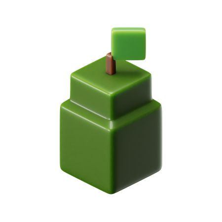 Cube avocado  3D Icon