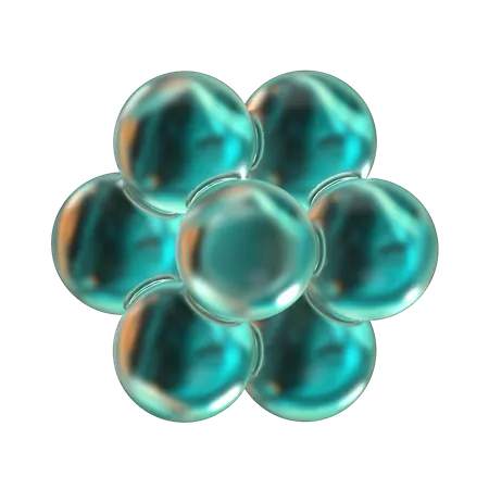 Forme abstraite de boule de cube  3D Icon