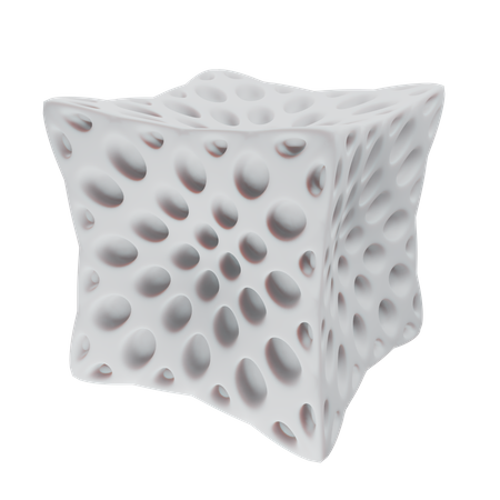 Cube blanc  3D Icon