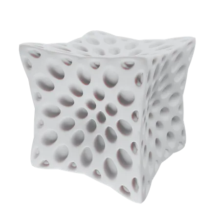 Cube blanc  3D Icon