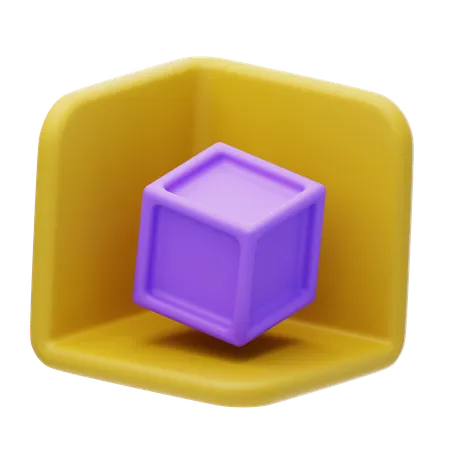 Cube Box  3D Icon