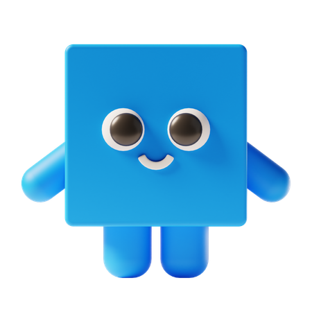 Cube character  3D Icon