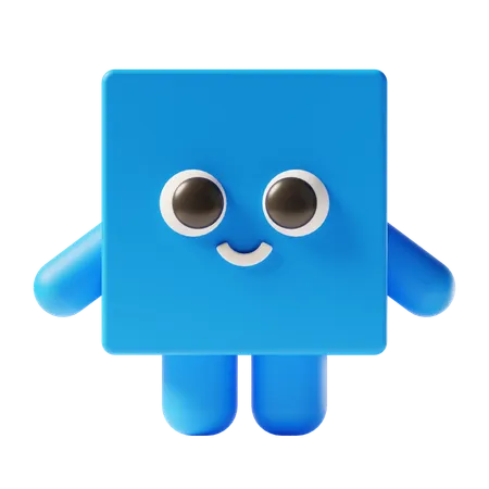 Cube character  3D Icon