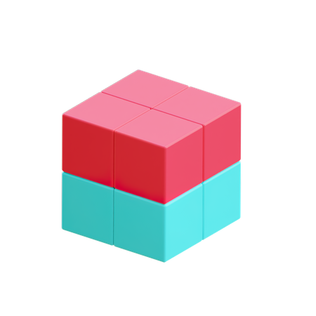 Cube Chart  3D Illustration