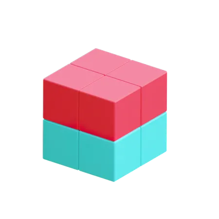 Cube Chart  3D Illustration