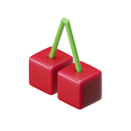 Cube Cherry  3D Icon