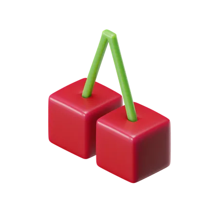 Cube Cherry  3D Icon