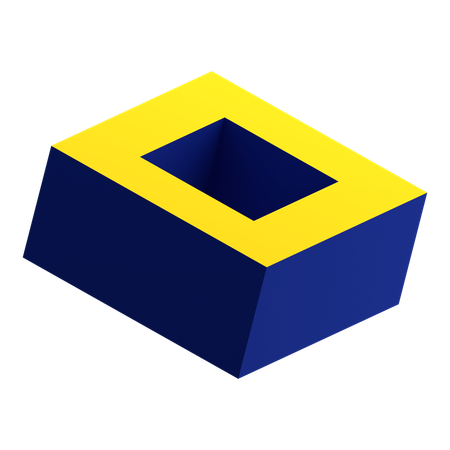 Cube creux  3D Icon