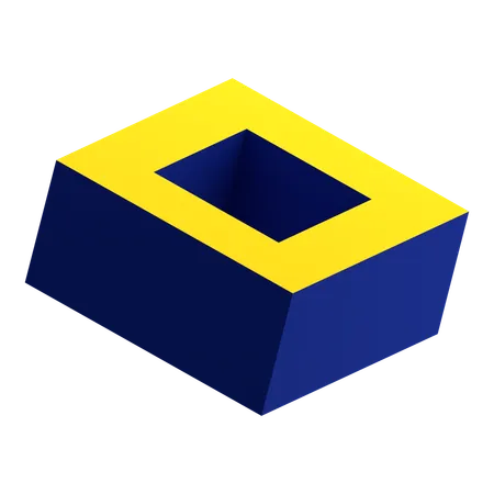 Cube creux  3D Icon