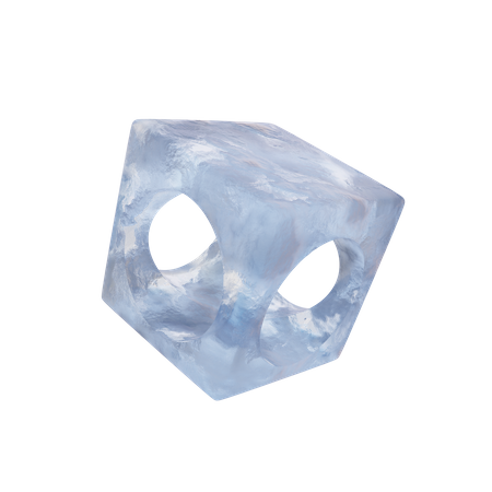 Forme abstraite de cube creux  3D Icon