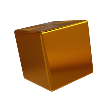 Cube d'or  3D Icon