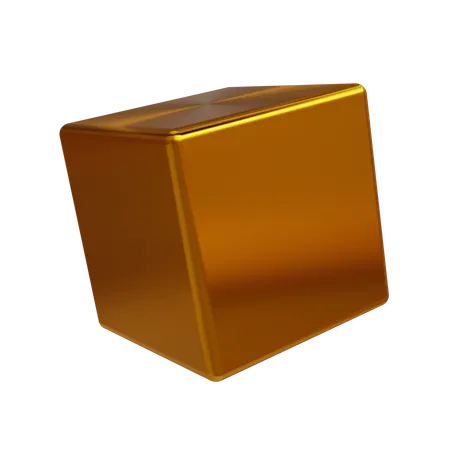 Cube d'or  3D Icon